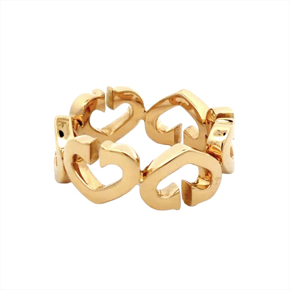 カルティエ Cartier Cハート リング 指輪 #49 K18YG 6.4g イエロー