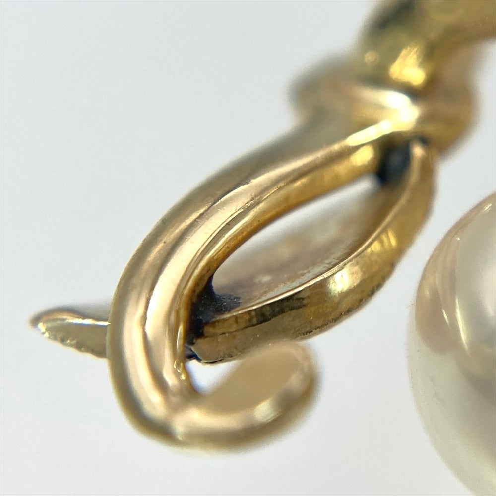 ミキモト MIKIMOTO パール 約5.8mm ピン ブローチ K14YG 4.6g