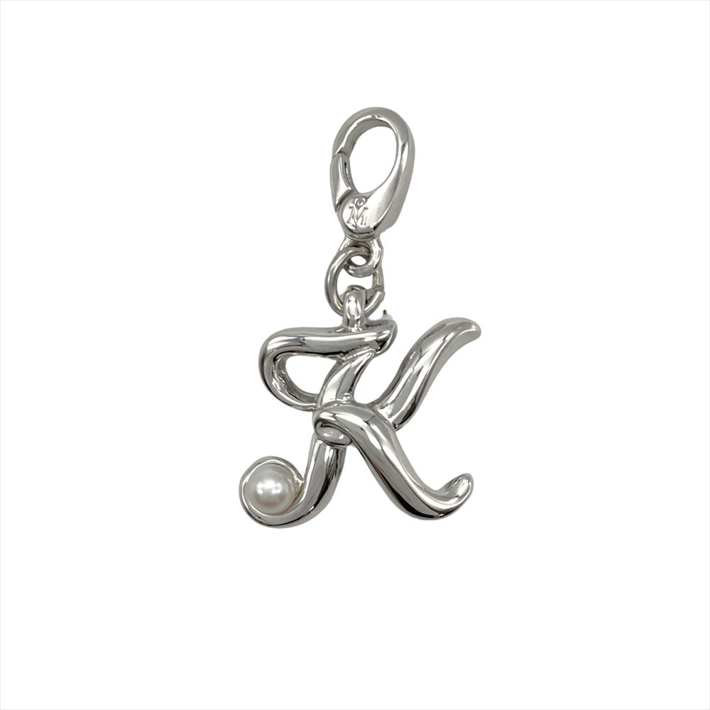 ミキモト MIKIMOTO イニシャル アルファベット K チャーム メタル