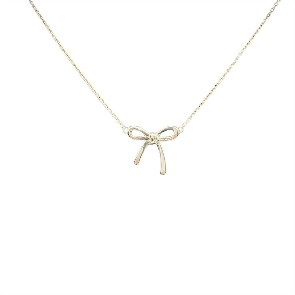 Tiffany & Co. リボンモチーフネックレス　SV925 ティファニー Tiffany&Co. ボウ リボンモチーフ ネックレス SV925 2.1g