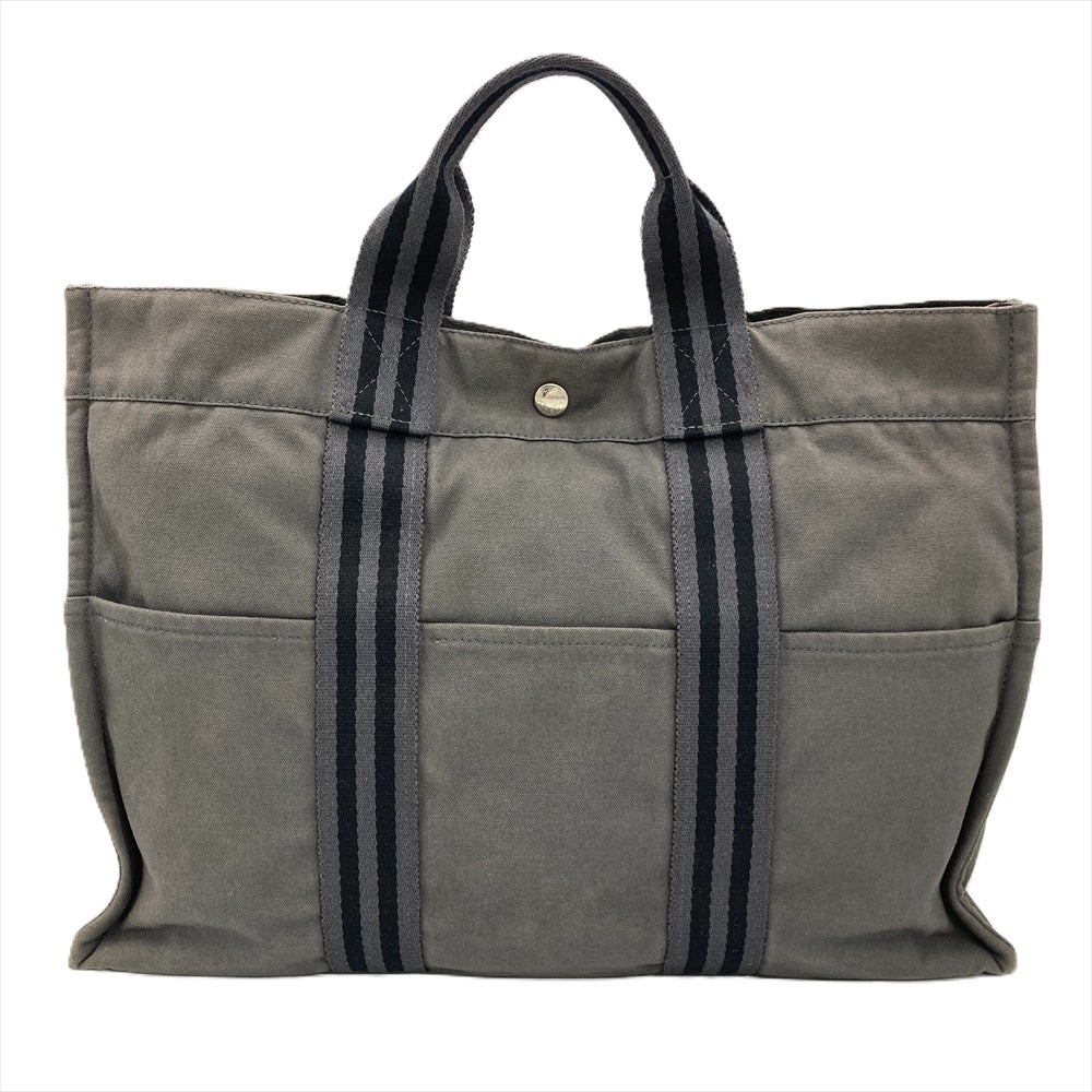 ≪極美品≫エルメス ニューフールトゥ グレー MM トートバッグ エルメス HERMES フールトゥ MM トートバッグ コットン グレー