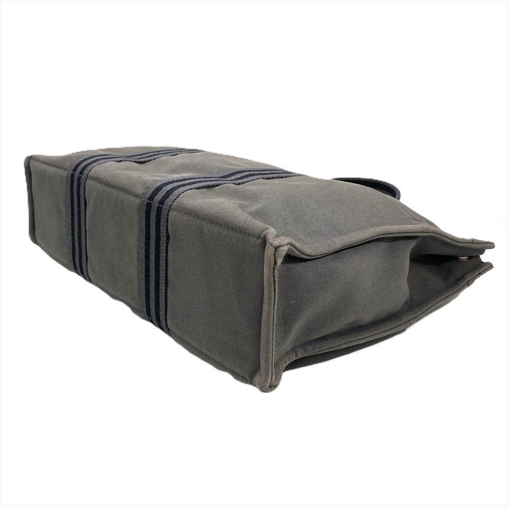 エルメス HERMES フールトゥ MM トートバッグ コットン グレー