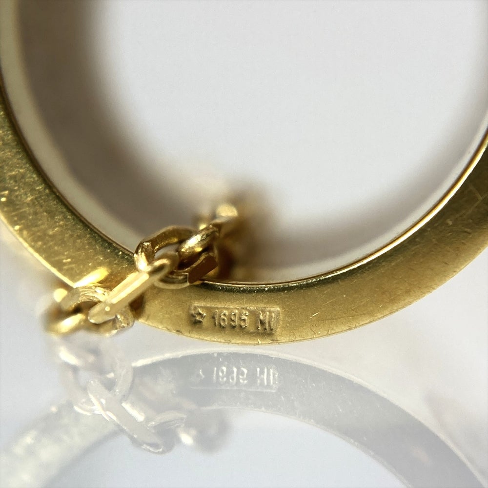 グッチ GUCCI GGロゴ アイコンリング ネックレス K18YG 7.7g イエロー