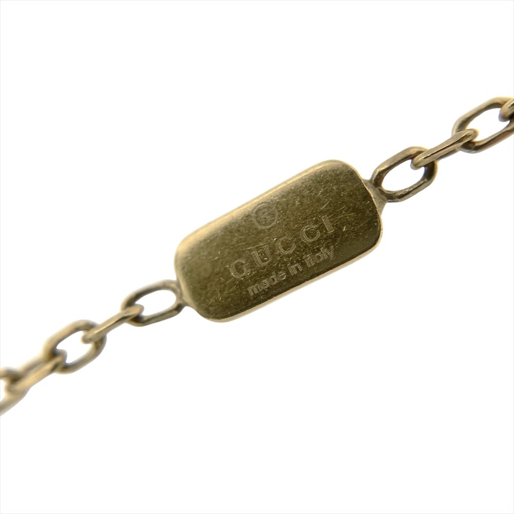 グッチ GUCCI GGロゴ アイコンリング ネックレス K18YG 7.7g イエロー