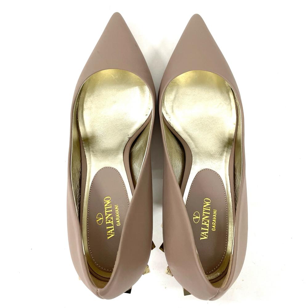 ヴァレンティノ VALENTINO ロックスタッズ パンプス レザー パウダー