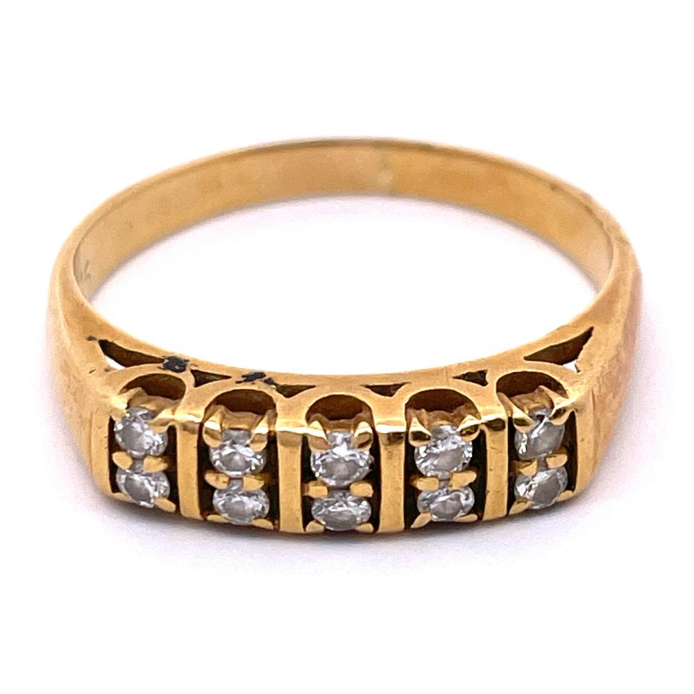 ブルガリ BVLGARI ダブルロゴ リング 指輪 ダイヤモンド 約6.5号 K18WG