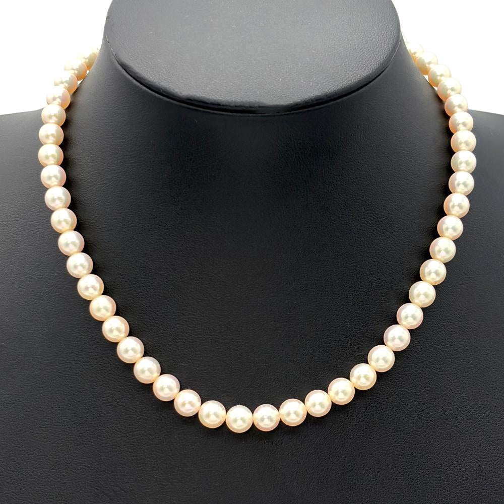 ミキモト MIKIMOTO パール 7.0mm-7.5mm ネックレス 42cm K14WG 33.8g
