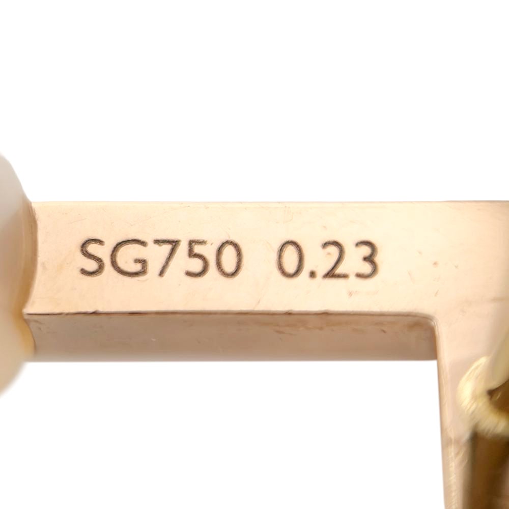 タサキ TASAKI バランス ノート ピアス ダイヤモンド 0.23ct K18PG 3.8