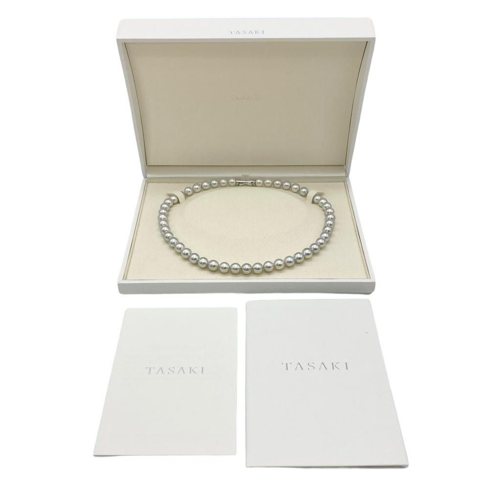 タサキ TASAKI パール 8.5mm-8.9mm ネックレス 43cm SV925 47.8g 真珠
