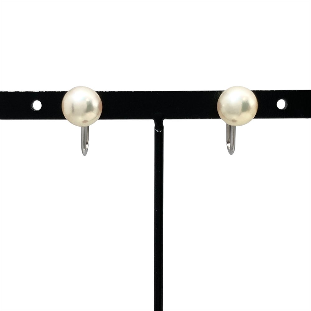 MIKIMOTO ミキモト パール イヤリング ミキモト MIKIMOTO パール 約8mm イヤリング 真珠 K14WG 3.1g