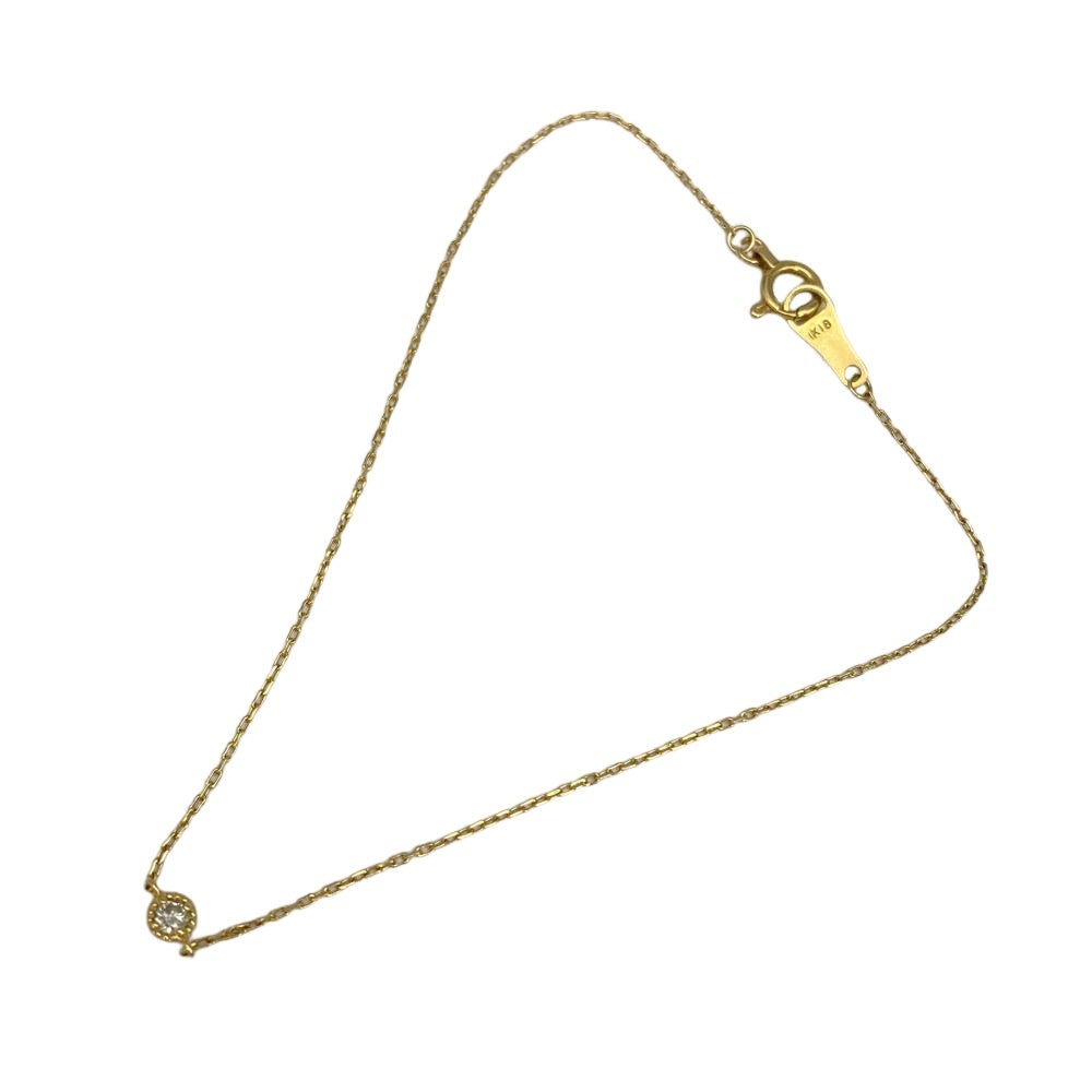 アガット agete ダイヤ 1P ブレスレット ダイヤモンド 0.03ct K18YG