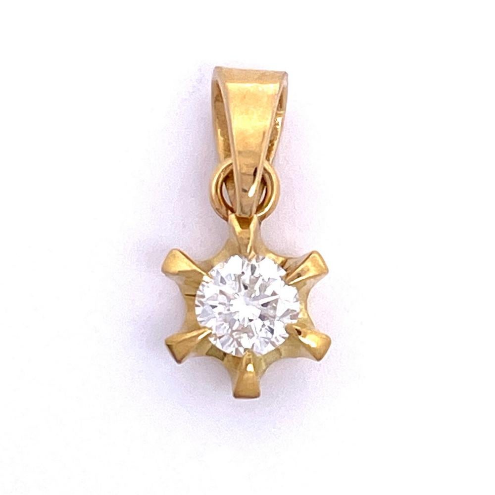 ペンダントトップ ダイヤモンド 0.22ct K18 0.7g【中古】 | ゴールド