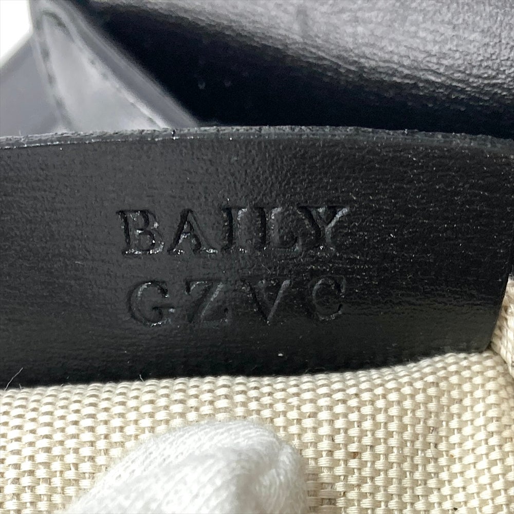 バリー BALLY ロゴ金具 ショルダーバッグ レザー ブラック ゴールド