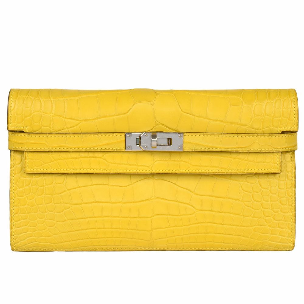 エルメス HERMES ケリーウォレット ロング 長財布 アリゲーターマット