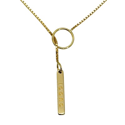 グッチ GUCCI ラリアット ネックレス 54cm K18YG 5.5g ベネチアン 