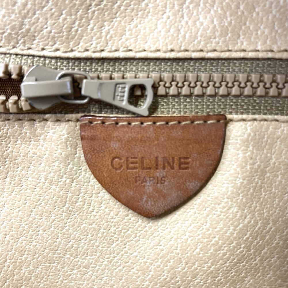 セリーヌ CELINE マカダム柄 ショルダーバッグ レザー ブラウン