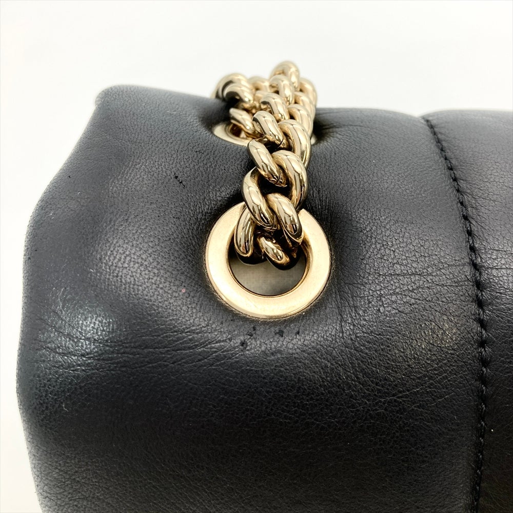 フェラガモ Ferragamo キルティング チェーン ショルダーバッグ レザー