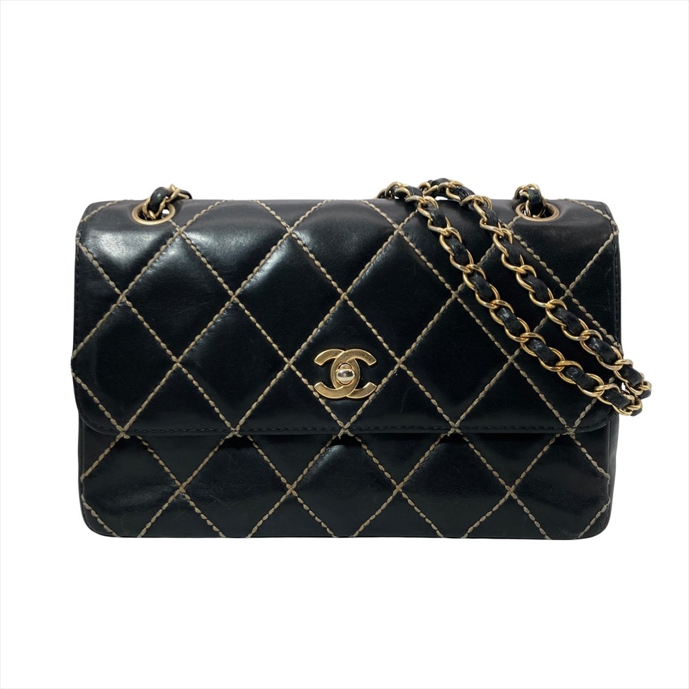 シャネル CHANEL ワイルドステッチ チェーン ショルダーバッグ レザー