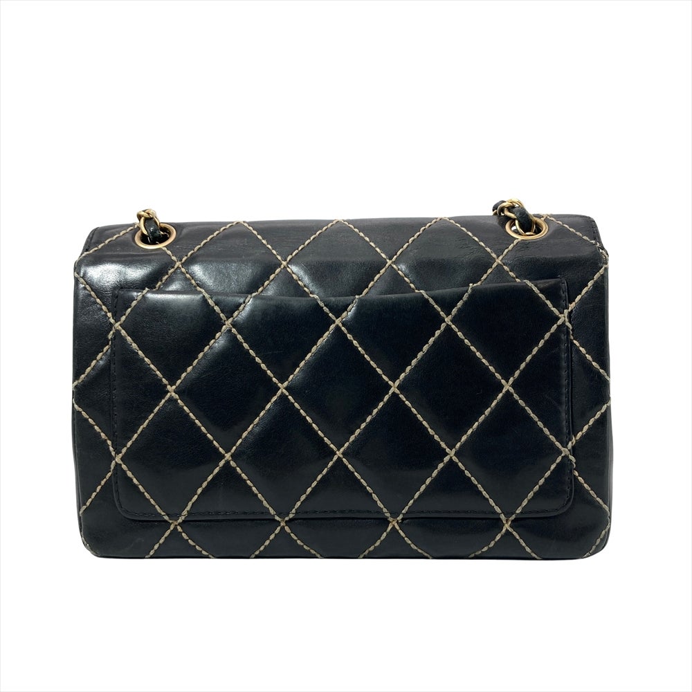 シャネル CHANEL ワイルドステッチ チェーン ショルダーバッグ レザー