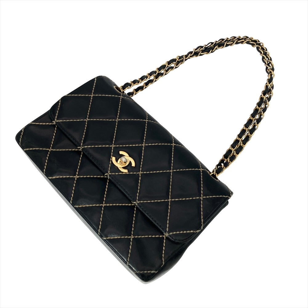 シャネル CHANEL ワイルドステッチ チェーン ショルダーバッグ レザー