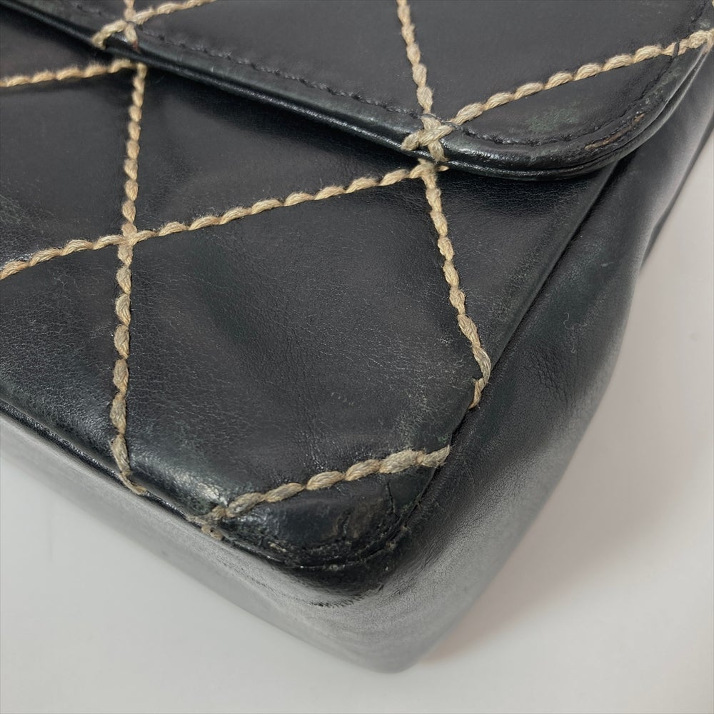 シャネル CHANEL ワイルドステッチ チェーン ショルダーバッグ レザー
