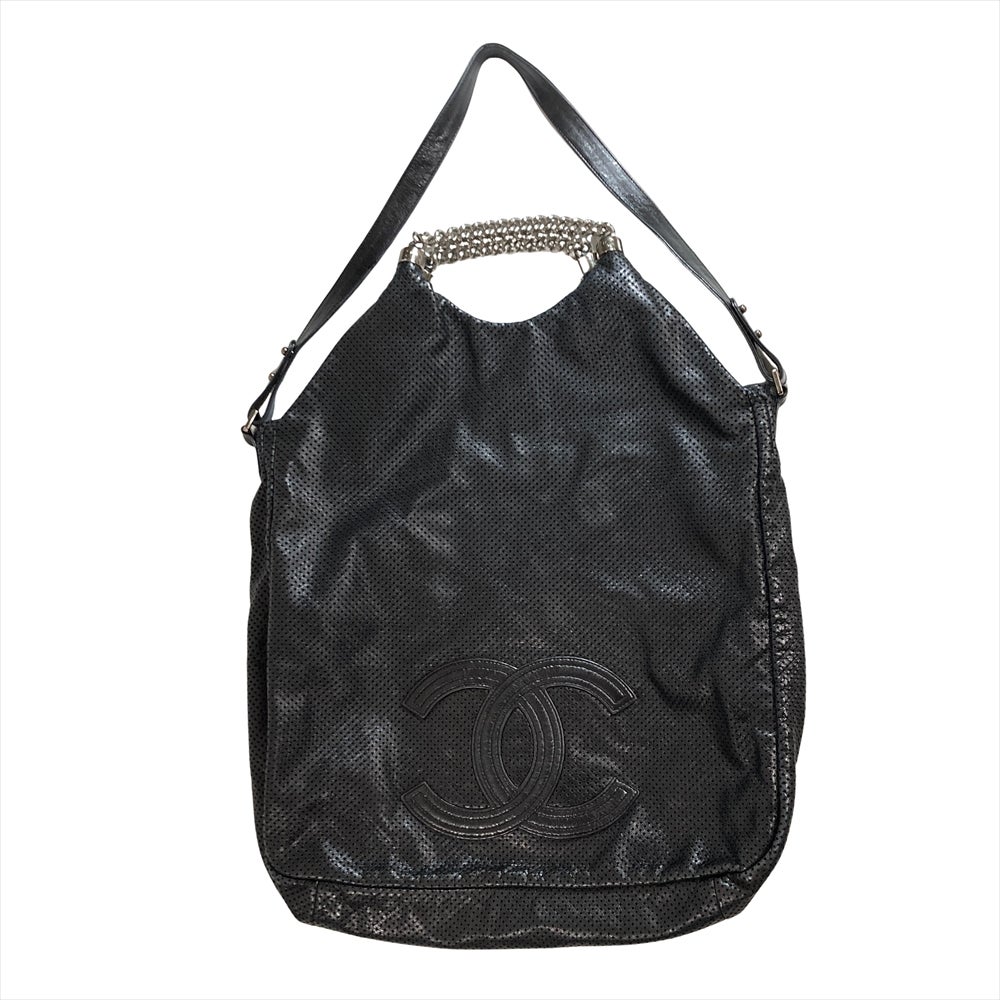 シャネル CHANEL ココマーク ハンドバッグ 2WAY パンチングレザー