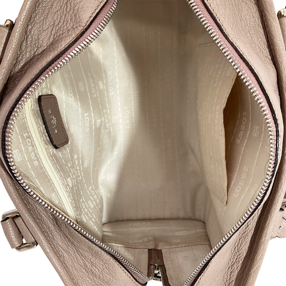 ロエベ LOEWE アマソナ 28 ハンドバッグ レザー シルバー金具