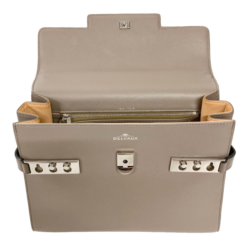 デルヴォー DELVAUX タンペート MM ショルダーバッグ カーフ シルバー