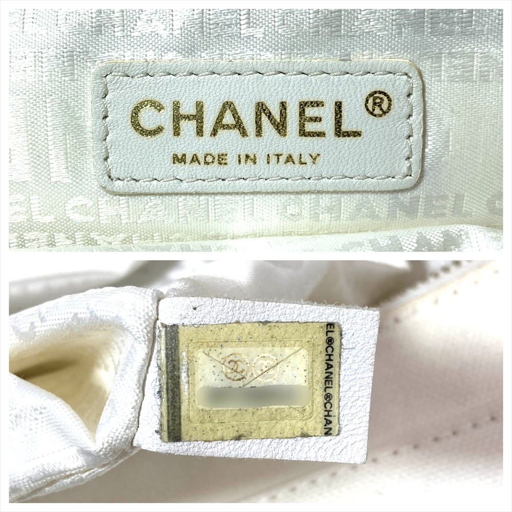 シャネル CHANEL マシュマロバッグ トートバッグ キャンバス ホワイト