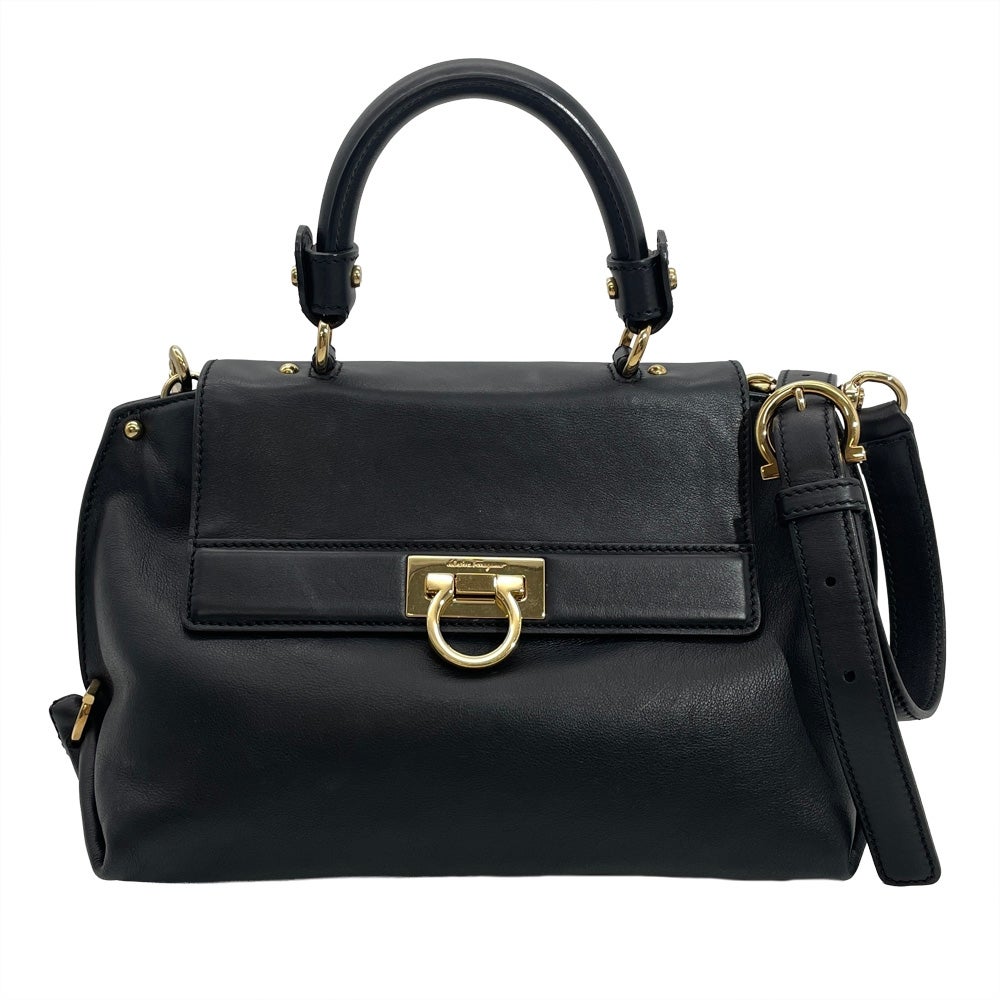 フェラガモ Ferragamo ガンチーニ ハンドバッグ 2WAY レザー