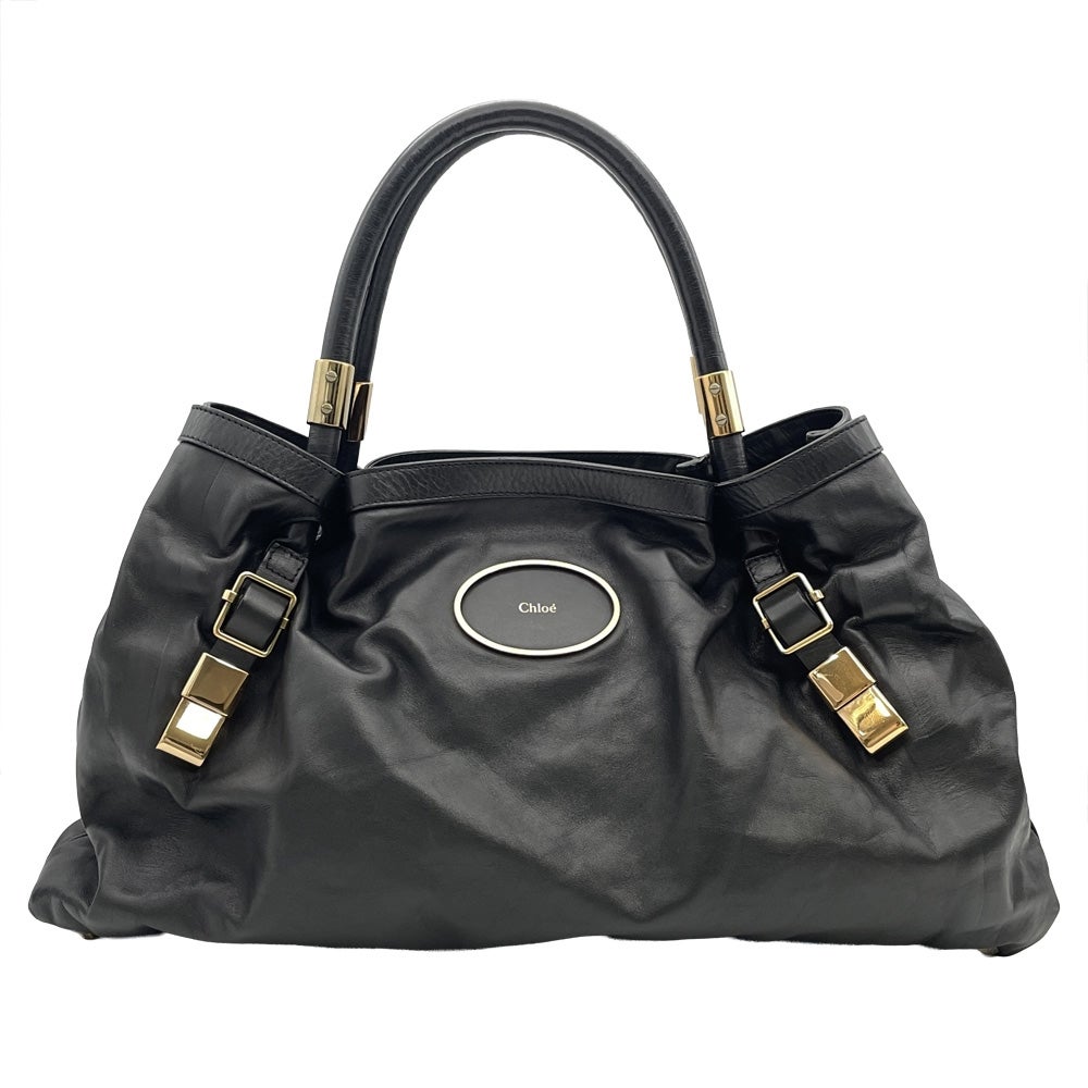 クロエ Chloe ヴィクトリア トートバッグ レザー 021057 ブラック
