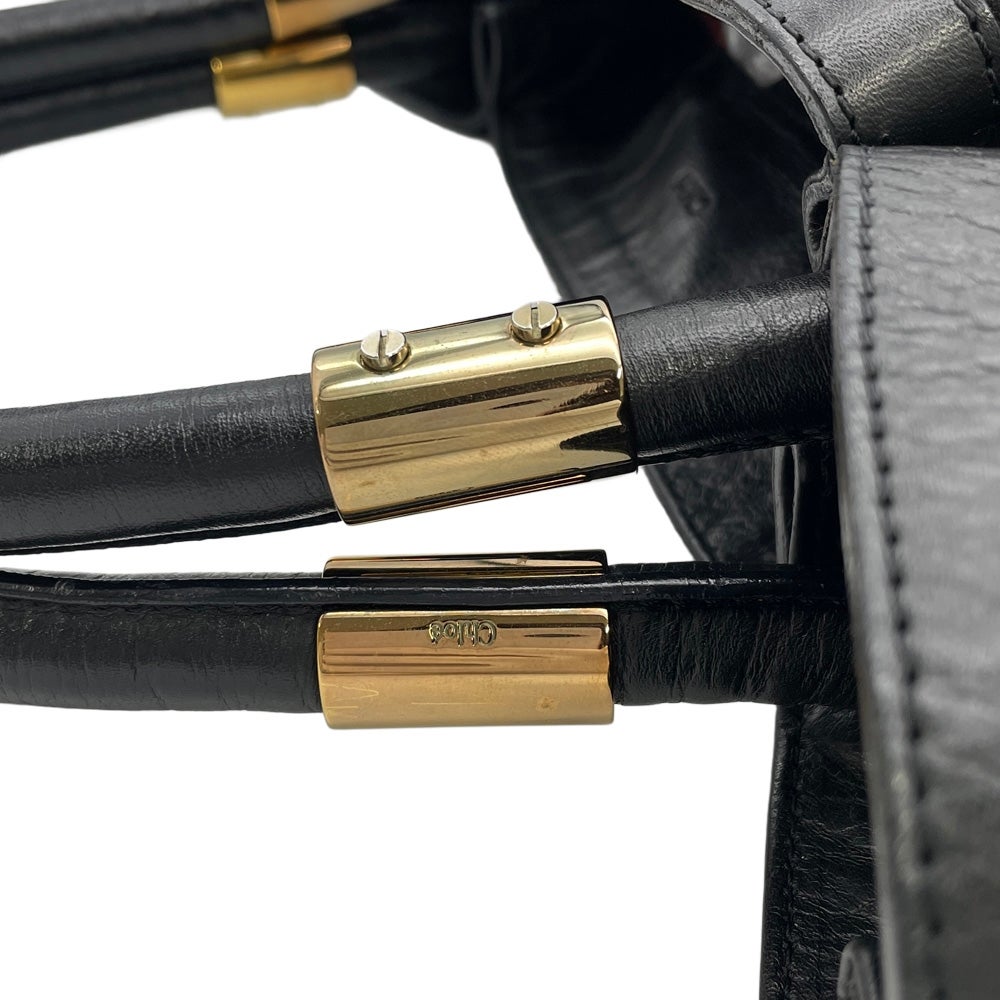 クロエ Chloe ヴィクトリア トートバッグ レザー 021057 ブラック