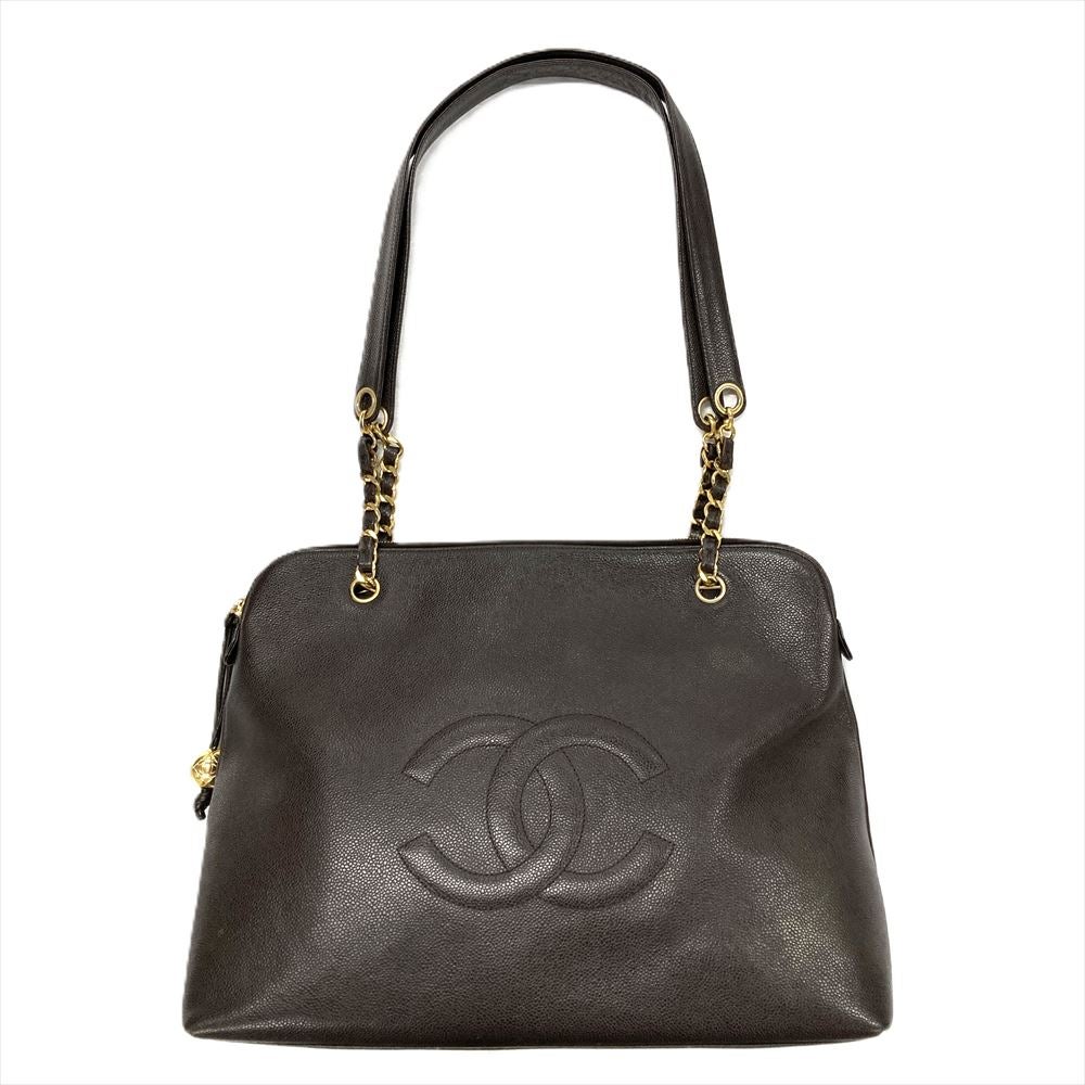 シャネル CHANEL ココマーク チェーン ショルダーバッグ キャビア