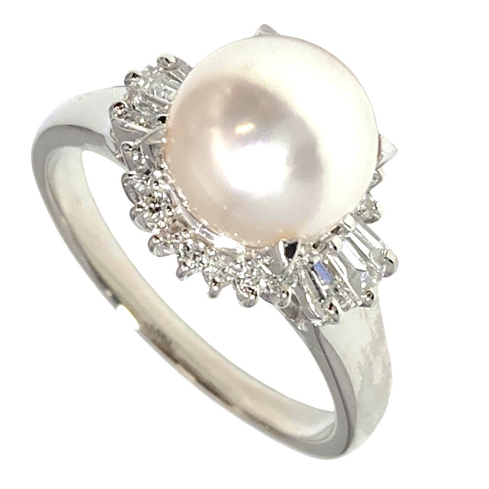 ミキモト MIKIMOTO パール 1P リング 指輪 ダイヤモンド 約15.5号