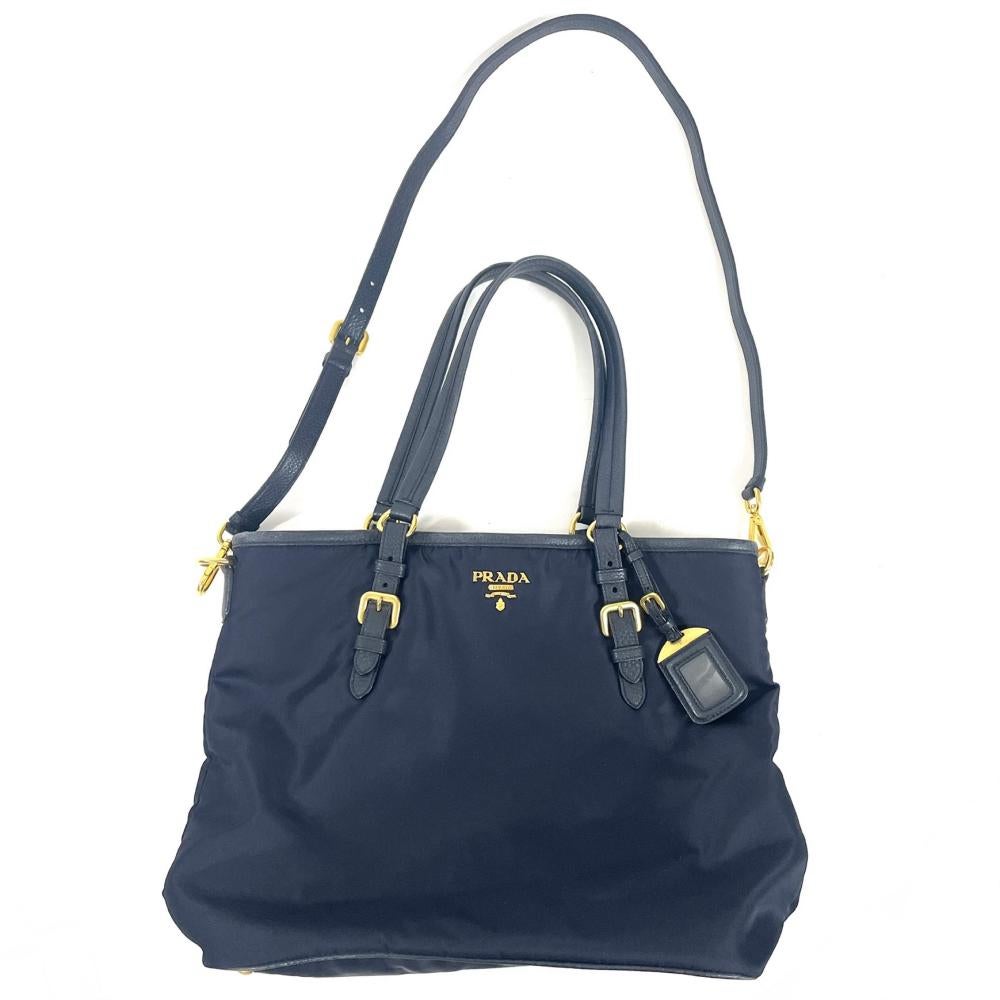 プラダ PRADA トートバッグ ナイロン BR4997 ネイビー【中古
