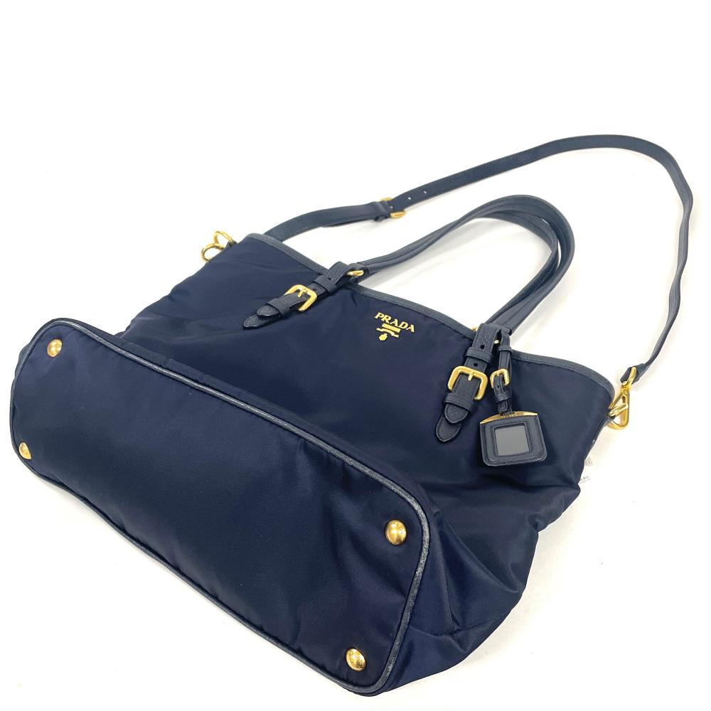 プラダ PRADA トートバッグ ナイロン BR4997 ネイビー【中古
