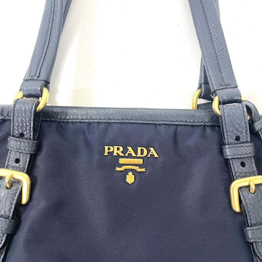プラダ PRADA トートバッグ ナイロン BR4997 ネイビー【中古