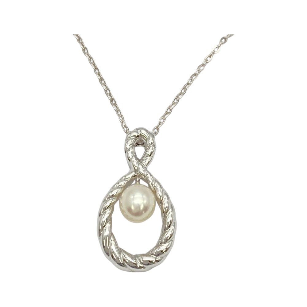 タサキ TASAKI オープンハート パール 6.9mm ネックレス シルバー