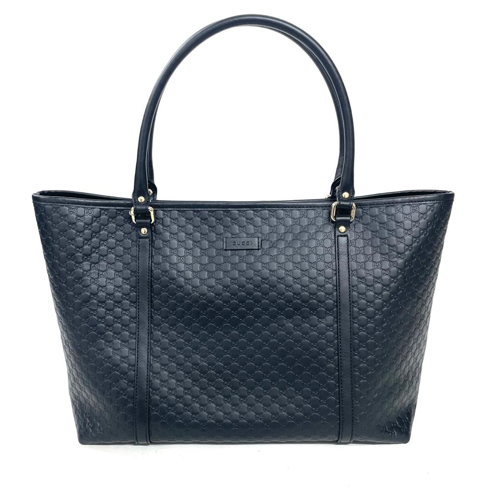 グッチ GUCCI トートバッグ グッチシマ 449647 ブラック【中古