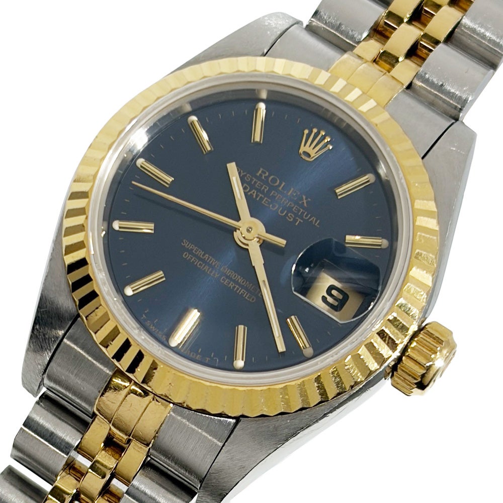 ロレックス ROLEX 69173 デイトジャスト W番 腕時計 ブルー文字盤 SS