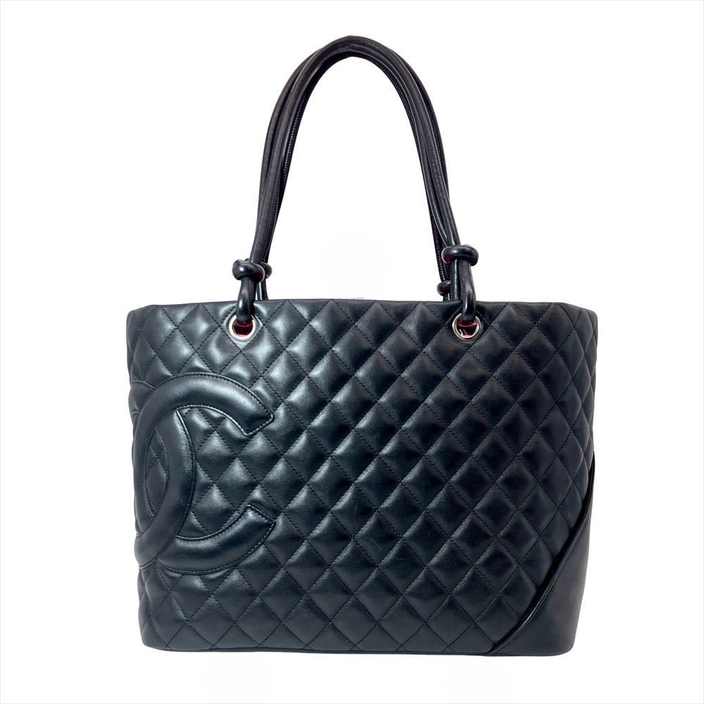 CHANEL シャネル　カンボンライン　ラージ　バック シャネル CHANEL カンボンライン ラージ トートバッグ カーフ ブラック