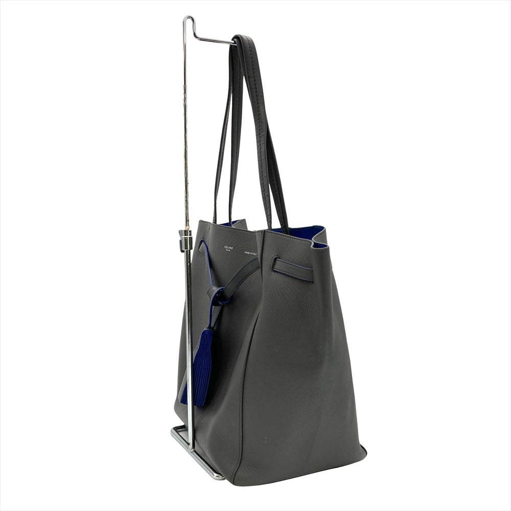 セリーヌ CELINE カバファントム タッセル トートバッグ レザー グレー