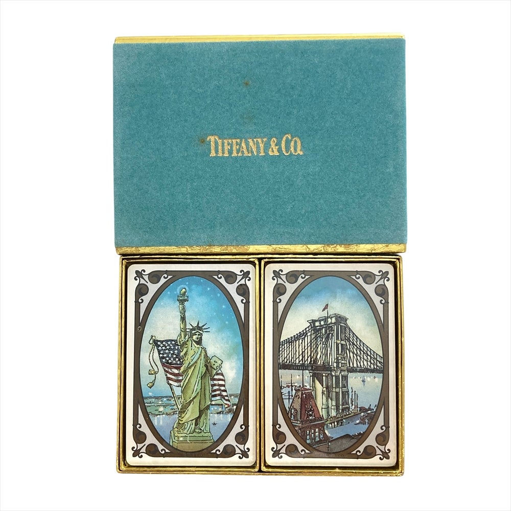 ティファニー Tiffany&Co. トランプ ブルー 2セット【中古