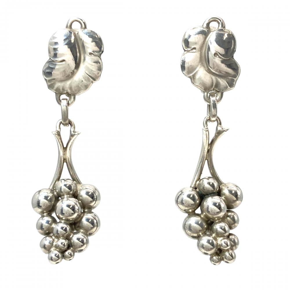 ヴィンテージ　グレープイヤリング ジョージジェンセン Georg Jensen ムーンライトグレープ イヤリング