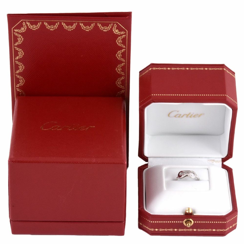 カルティエ Cartier アグラフ リング 指輪 ダイヤモンド #48 K18WG 2.6