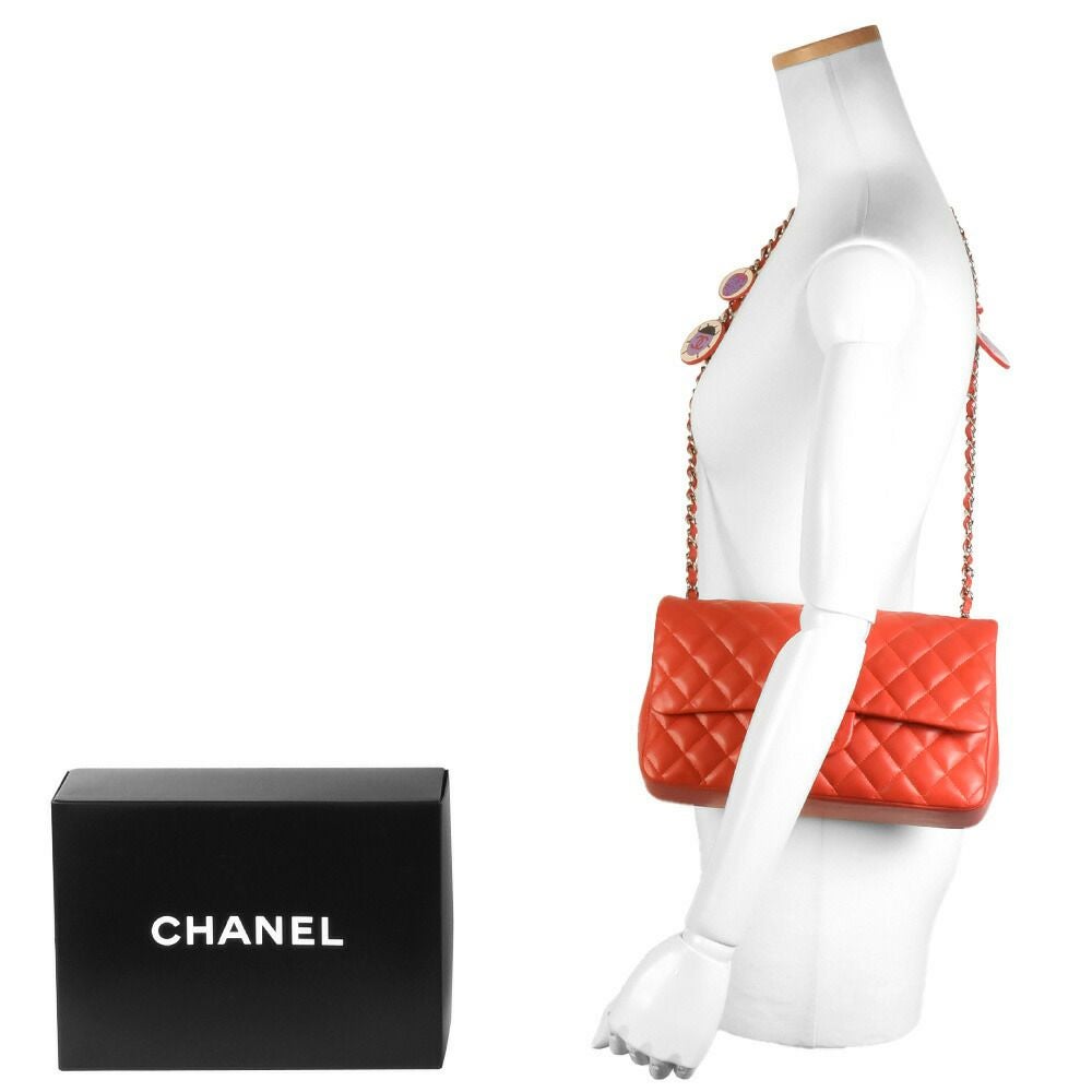 シャネル CHANEL マトラッセ25 Wチェーン ショルダーバッグ ラムスキン