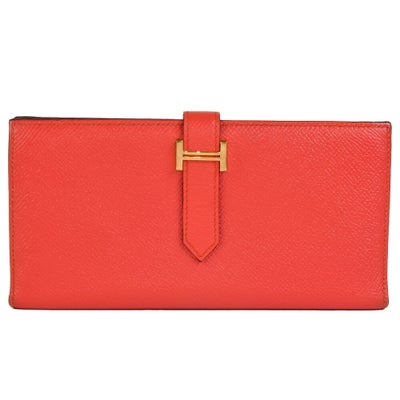 エルメス HERMES ベアン スフレ ヴェルソ 長財布 ヴォーエプソン C刻印 