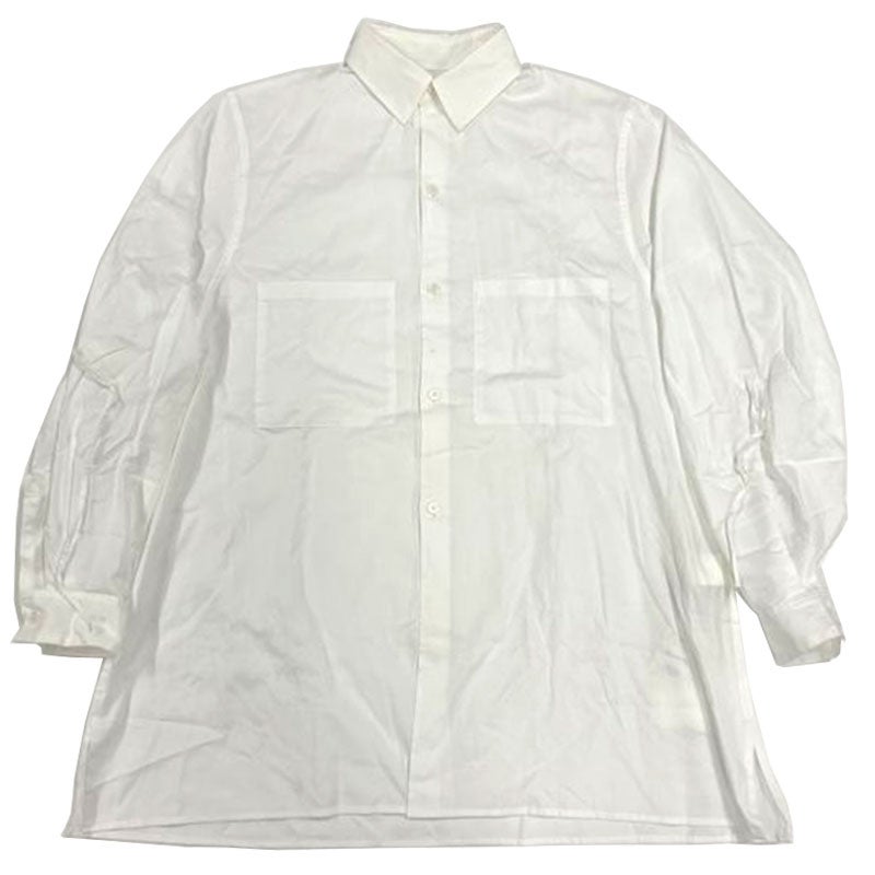 ワイズ Y's ロング オーバー 長袖シャツ コットン YC-Y02-002-1 ホワイト 1 レディース【中古】 ワイズ Y's ロング オーバー 長袖シャツ コットン YC-Y02-002-1