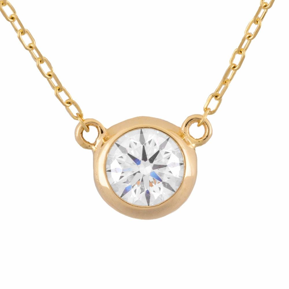 アーカー AHKAH ティア ネックレス ダイヤモンド 0.05ct K18YG 0.9g