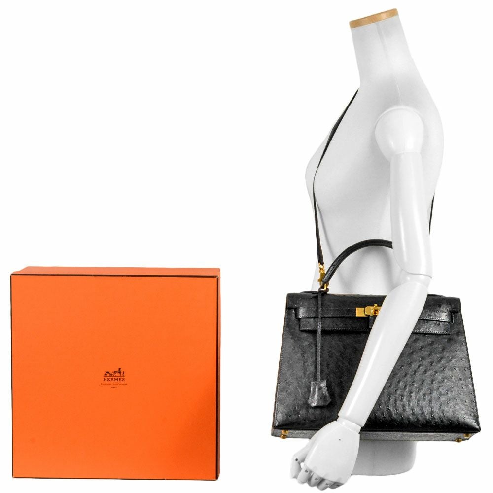エルメス HERMES ケリー 32 ハンドバッグ オーストリッチ ○Y刻印